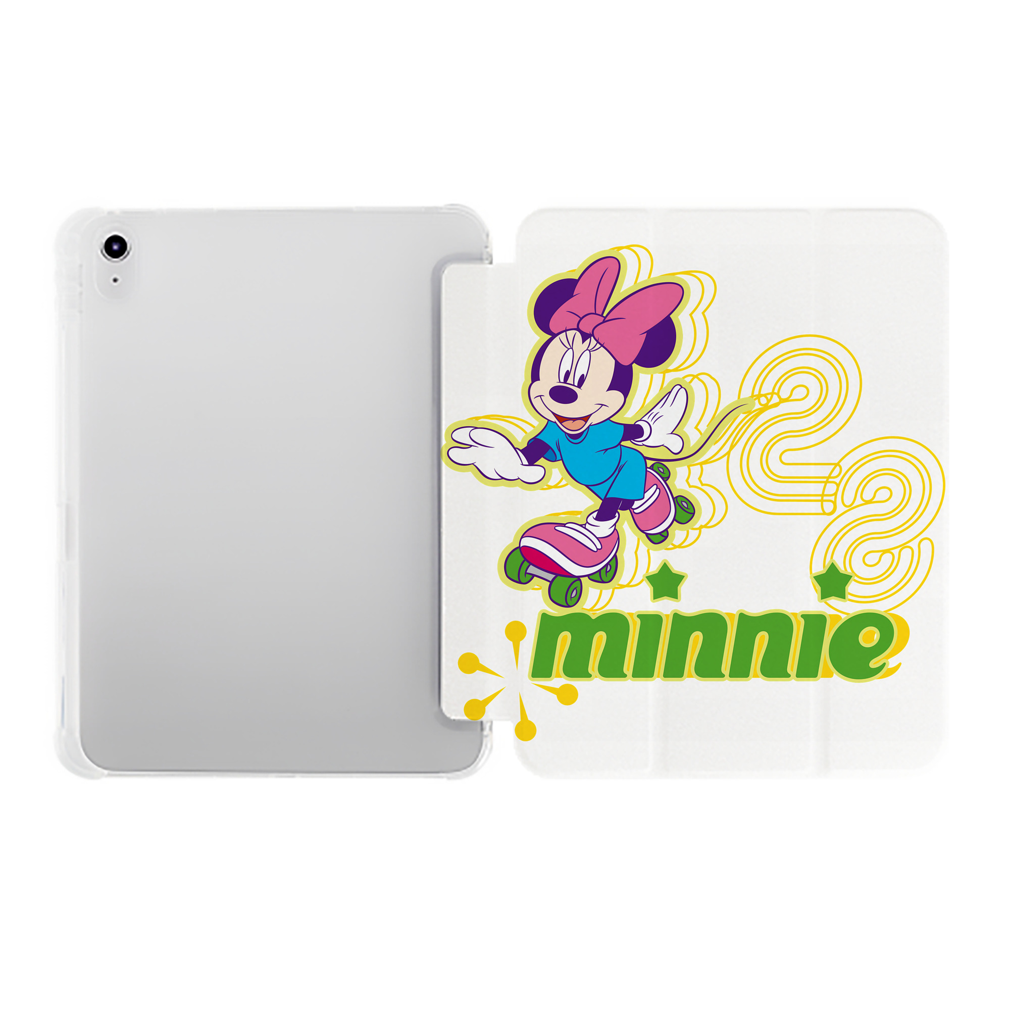 （画像用） ミッキーマウス Mickey Mouse IPad ケース ペン収納付き 三つ折りスタンド PUレザー×シリコン 対応機種9.5/10.5/10.9インチ